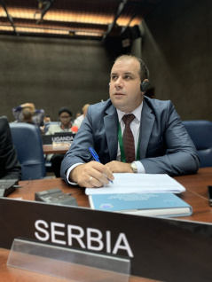 16 October 2019 National Assembly Deputy Secretary General Branko Marinkovic at the session of IPU Association of Secretaries General of Parliaments